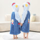 秋冬季加厚儿童睡袍法兰绒加长宝宝睡衣男童女童珊瑚绒浴袍家居服