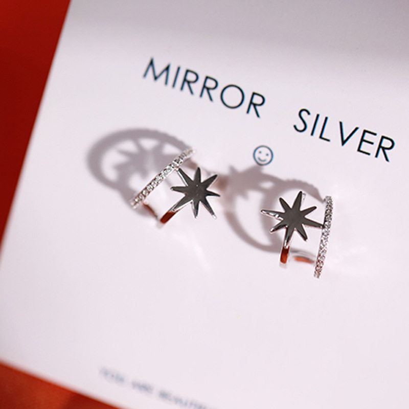 可盐可甜bling闪钻璀璨纯银女耳钉 洛萨饰品耳钉