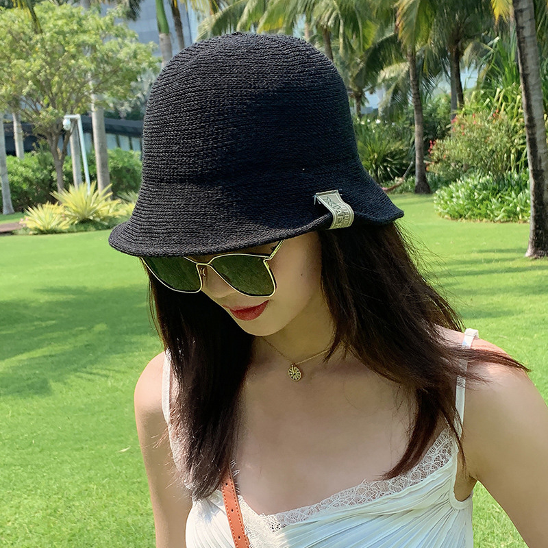 画蔻旗舰店针织帽女薄款渔夫帽韩版ins遮阳网红百搭盆帽韩版潮日系复古遮脸0