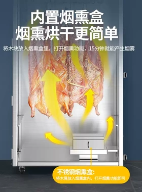 旋转烟熏烘干机食品家商用风香腊肠肉鸡鸭鱼牛箱茶叶谷中药材水果