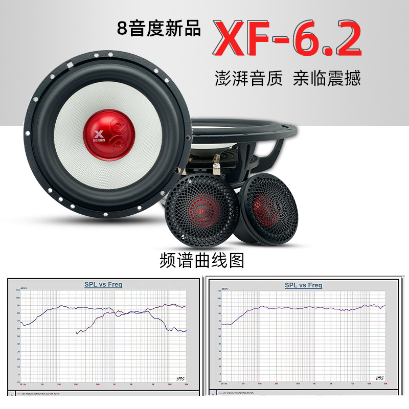 8音度XF6.2两分频套装喇叭超宽中高频宽车载无损升级喇叭扬声器-图0