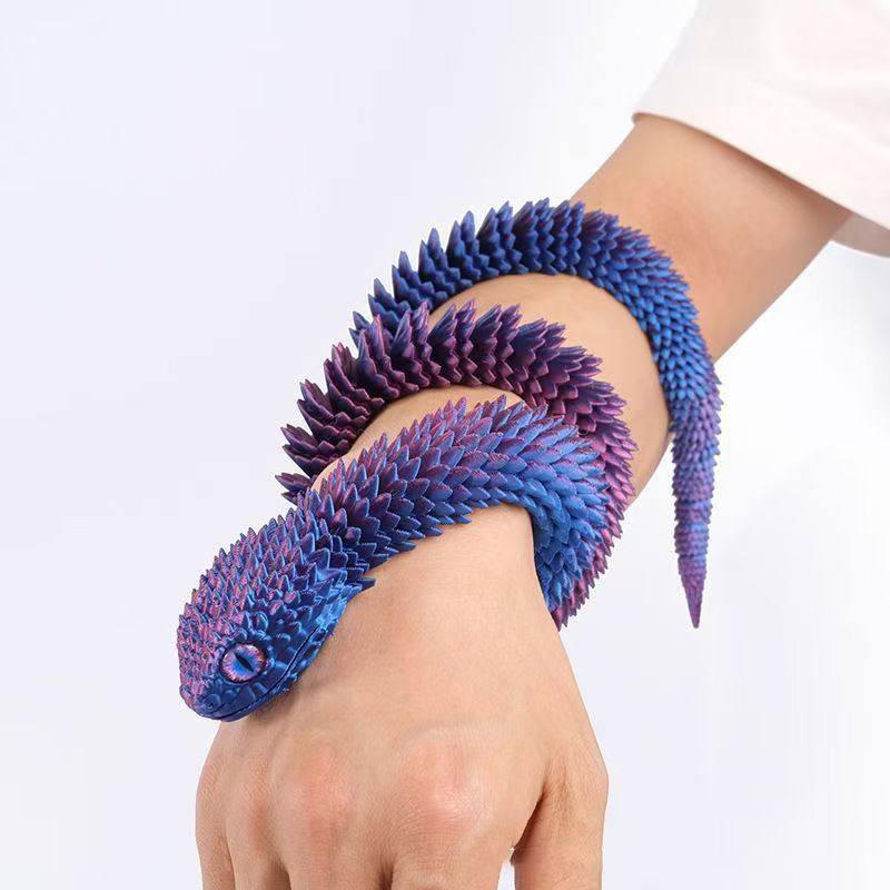 新款蝰蛇3d打印龙玩具模型全身关节可动立体真动物摆件儿童礼物,淘宝优惠券,粉丝福利购,淘宝优惠卷