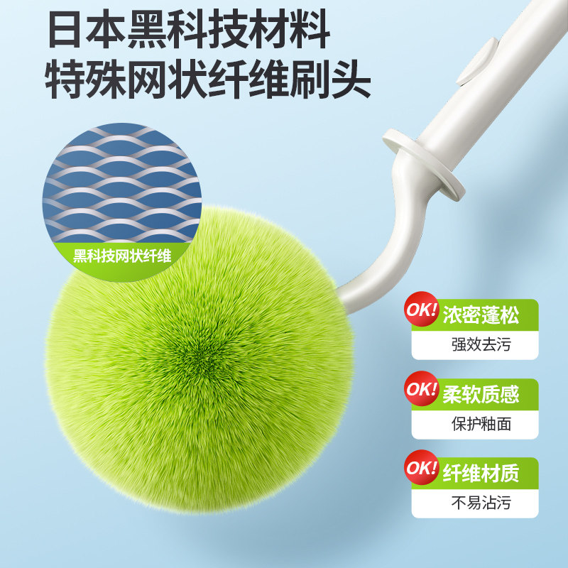 High-end antibacterial toilet brush with no dead ends