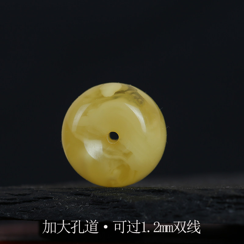 天然原矿苹果鼓珠花蜜金刚星月蜜蜡 沃莹饰品其他DIY饰品配件