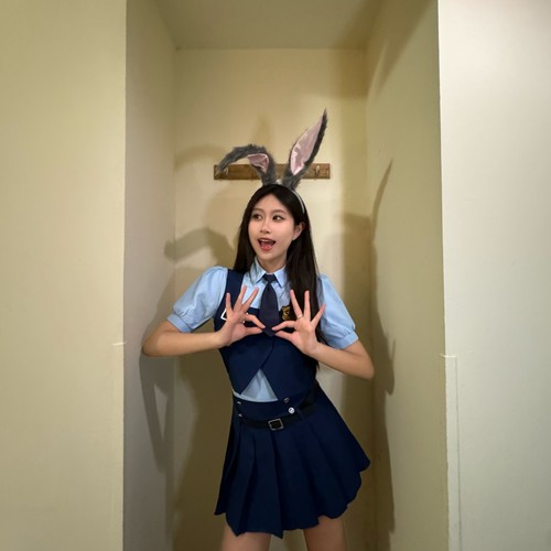 甜妹！朱迪cos服装「兔子警官」JK百褶裙成人女款衣服穿搭万圣节 - 图2