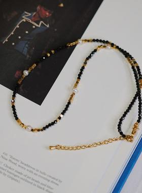 耳边铛天然水晶石淡水珍珠项链