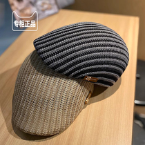 Hong Kong vegan hat Summer Anti-wear thin Breathable Beret Hat Tide Retro Advance Hat Female Art Painter Hat