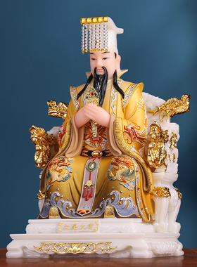汉白玉玉帝王母神像客厅店铺摆件
