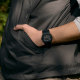 Casio small square magnetic fabric strap watch