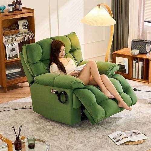 太空头等舱电动单人懒人沙发客厅智能可躺多功能按摩云朵沙发摇椅 - 图1