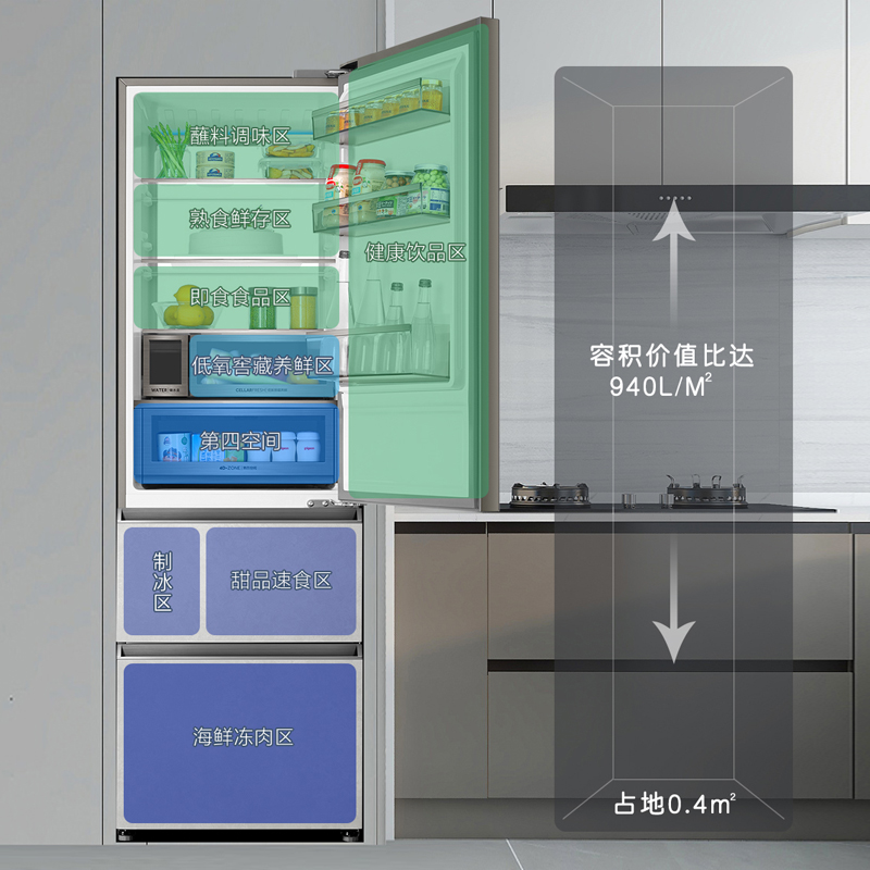 [政府补贴20%]卡萨帝380L制冰三门零嵌入小型风冷家用超薄冰箱 - 图2