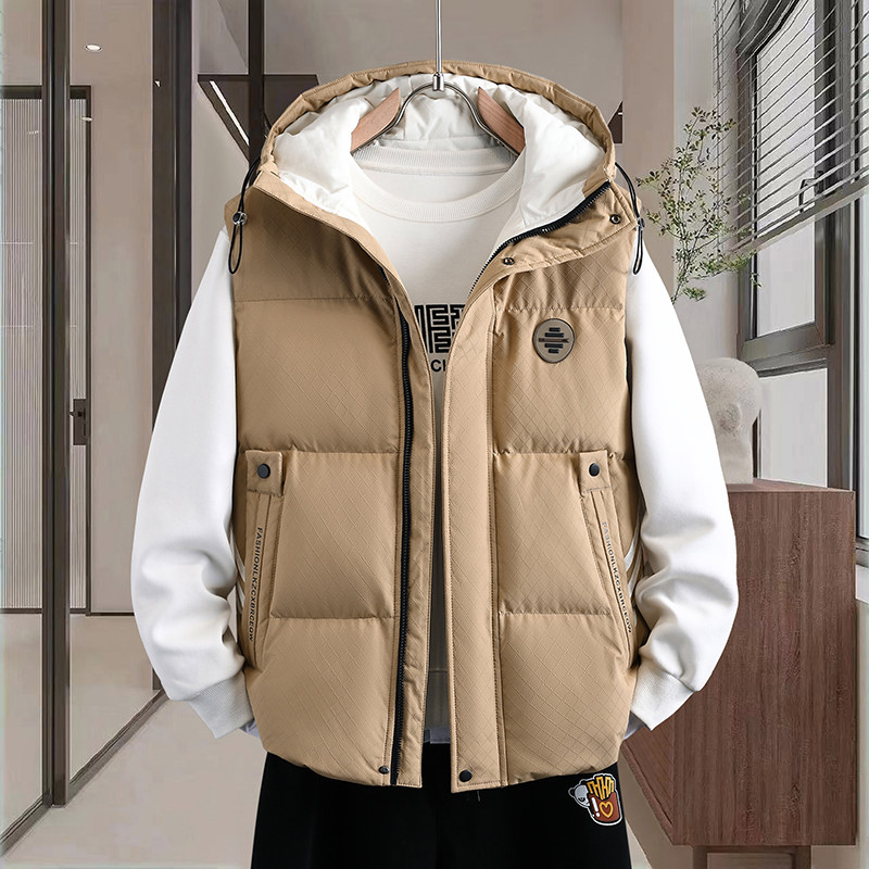 立领男马甲冬季保暖加厚羽绒棉服马夹男装休闲潮流青少年学生外套,淘宝优惠券,粉丝福利购,淘宝优惠卷