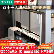 17cm light and luxurious ultra-thin shoe cabinet tipping bucket stool integrated home doorway can sit modern minima large capacity Hyun Guan Cabinet