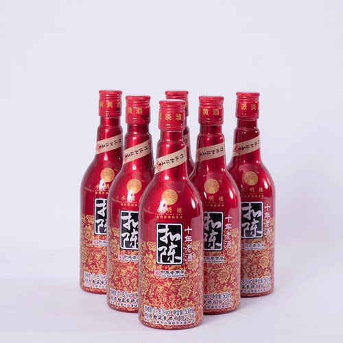 【南通酒香网】如皋特产白蒲水明楼黄酒十年扣陈老酒6瓶礼盒 - 图1