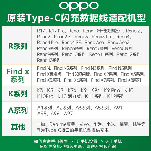 OPPO数据线闪充原装FindX9/X8/X7Ultra/X6/X5 pro 67W 80w reno3/4/5/6/7/8/9/10/11/12/13/14手机OPPO充电线 - 图0