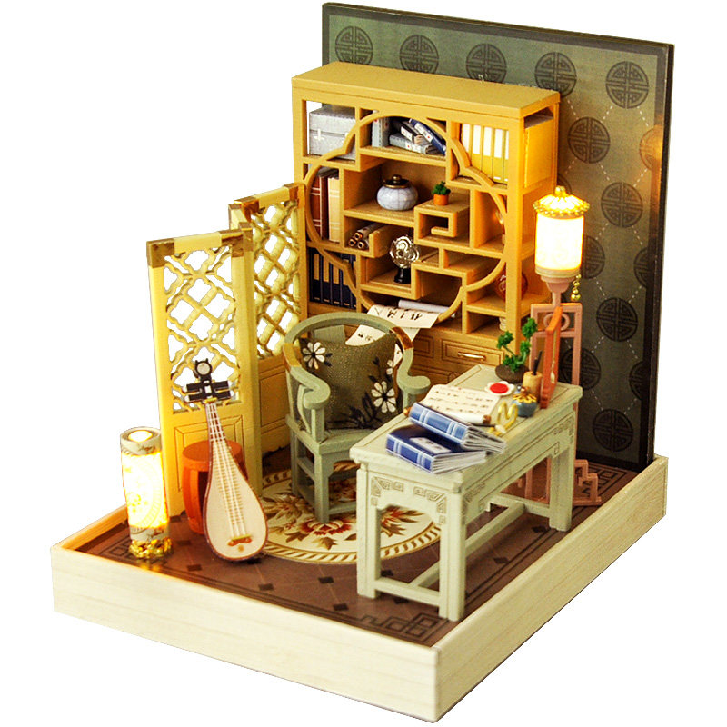 diy小屋中国风墨色集房子模型玩具 巧之匠拼呗建筑/DIY小屋/拼装模型