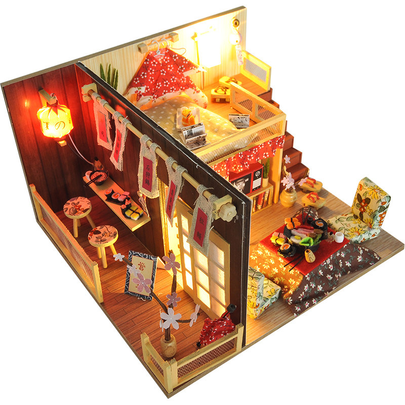 日式阁楼diy樱之物语手工拼装玩具 巧之匠拼呗建筑/DIY小屋/拼装模型