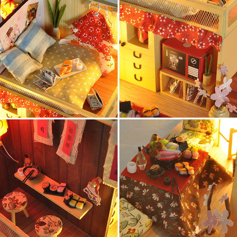 日式阁楼diy樱之物语手工拼装玩具 巧之匠拼呗建筑/DIY小屋/拼装模型