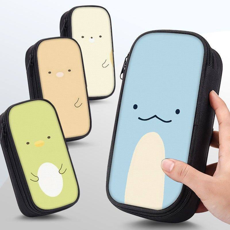 角落生物笔袋儿童小学生学院风文具袋卡通动漫铅笔袋大容量笔盒,淘宝优惠券,粉丝福利购,淘宝优惠卷