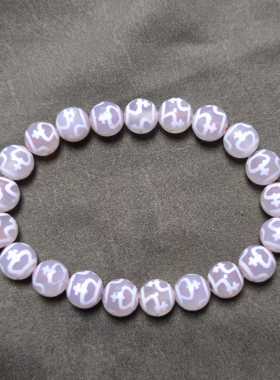 天然玛瑙雪域白天珠玛瑙手链单圈保瓶男女款