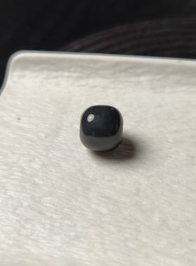 天然和田玉墨玉老型珠散珠子手工diy手链项链配件饰品配饰