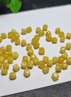 天然全新饰品手工散珠蜜蜡方糖