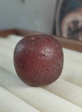 天然风化橘皮原石玛瑙老型大桶珠藏式文玩念珠项链配饰