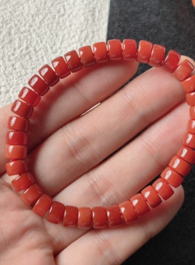 天然红玛瑙手链女款单圈手串国潮文玩女款气质高级感小众单圈