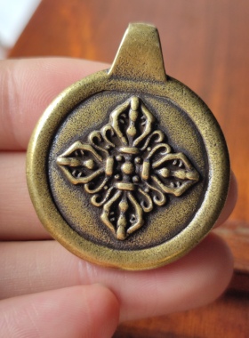 黄铜配件藏式老旧西藏文玩配饰108佛珠手串手工diy吊坠扎基拉姆