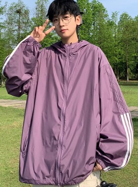 连帽时尚防晒衣冰丝男夏季