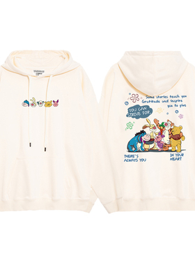 日本offcatvintage美式复古连帽卫衣女大码加绒情侣装潮牌秋冬小