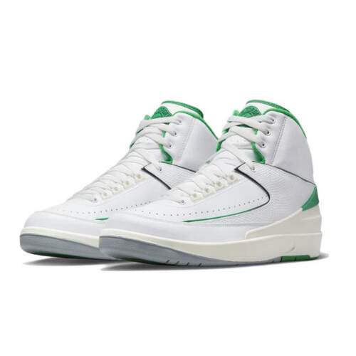 先锋运动 Air Jordan 2 AJ2 白绿 复古休闲运动篮球鞋 DR8884-103 - 图0