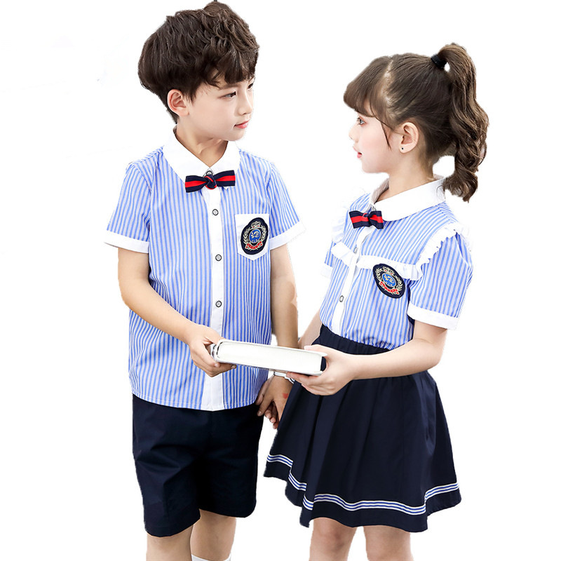 广东小学生班服校服儿童幼儿园园服夏季休闲短袖衬衣短裤夏装套装