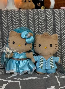 日本SELUMB夏威夷限定kahala婚纱kitty黑皮丹尼尔情人节玩偶公仔
