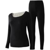 Бархатное удерживающее тепло нижнее белье, утепленный комплект подходит для мужчин и женщин, приятное телу термобелье для влюбленных