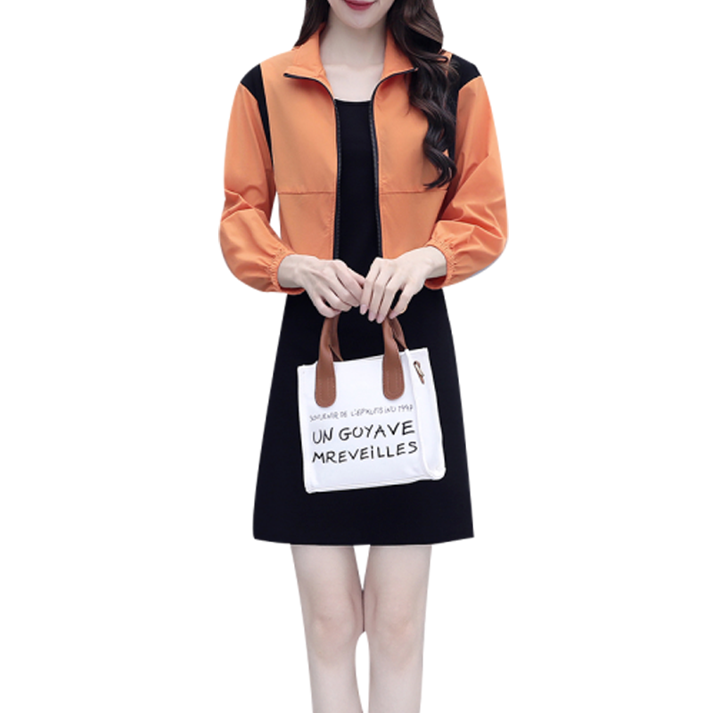 早秋小外套吊带套装秋装新款连衣裙 以魅连衣裙