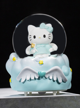 可爱天使猫咪迷你水晶球