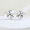 BRI.R/baiseqingqing S925 silver baroque shaped freshwater pearl iris earrings and rings are available in two options