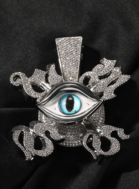 抖音同款荷鲁斯之眼吊坠项链挂坠百搭潮流mac ova seas联名款旋转