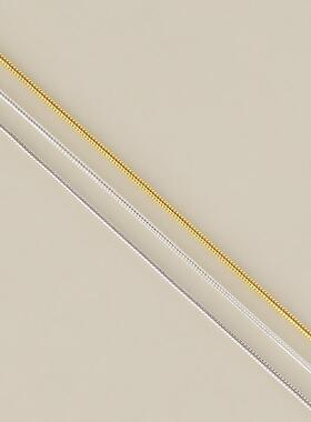 S925纯银细链子圆形蛇骨项链