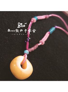 平安扣面包圈绿松石铃铛老蜜蜡