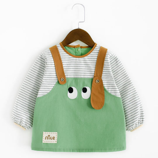 Baby thin coverall pure cotton waterproof bib carrier style