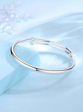 【假一赔十】9999纯银古法镯实心