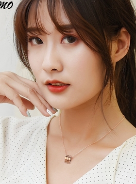 s925纯银小蛮腰钻石女钻石项链