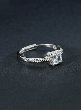 宝茉小方糖戒指女简约气质送女友