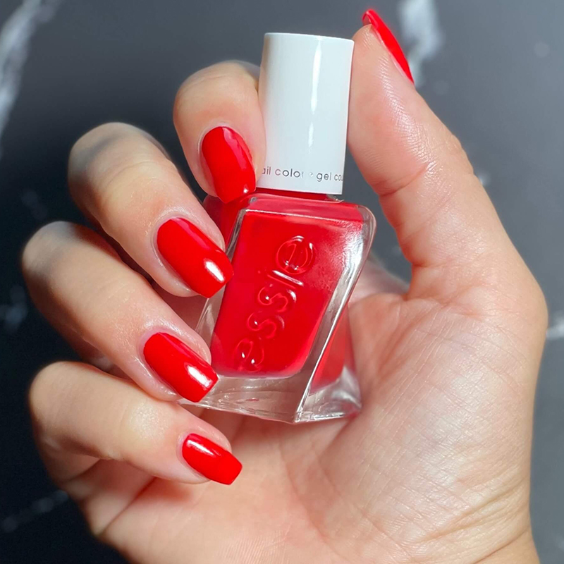 Essie扭扭瓶微光疗指甲油270 rock the runway正红大红色免烤显白 - 图2