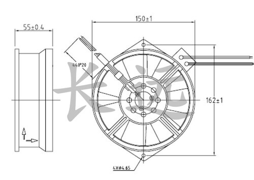 雷普 LEIPOLE F2E-162B-230 17055 230v 0.33A 全金属 耐高温风扇 - 图2