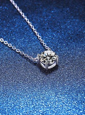 DR钻石项链女轻奢四爪纯银