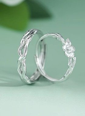 DR栀子花情侣款戒指订婚求婚婚戒