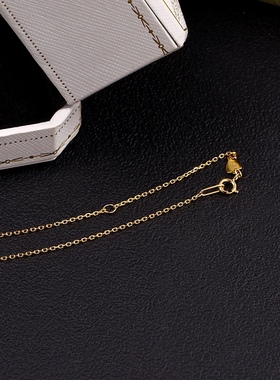 Ordi链子1.0mm粗十字车花裸链百搭项链简约锁骨链